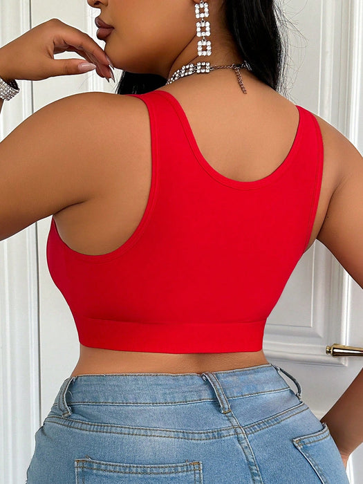 SHEIN 1 pieza Bralette de talla grande de unicolor - Quierox - Tienda Online