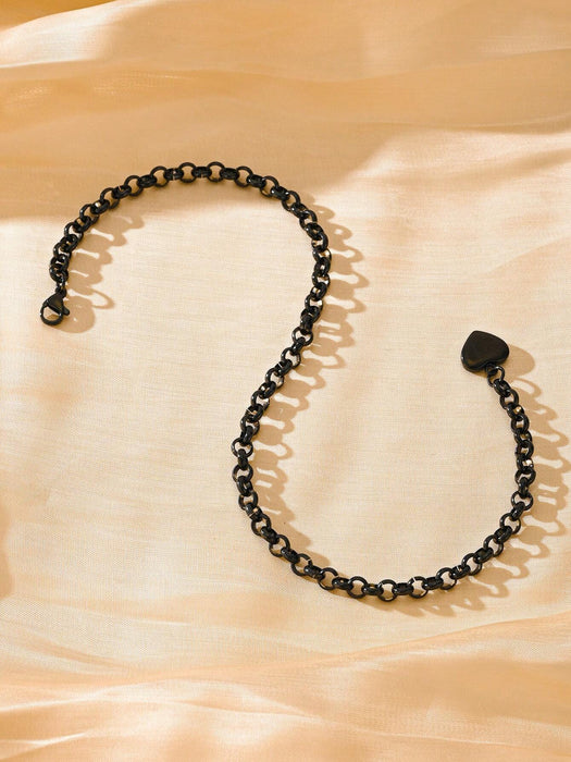 Shein 1 pieza Cadena de tobillo con colgante en forma de corazón - Quierox - Tienda Online