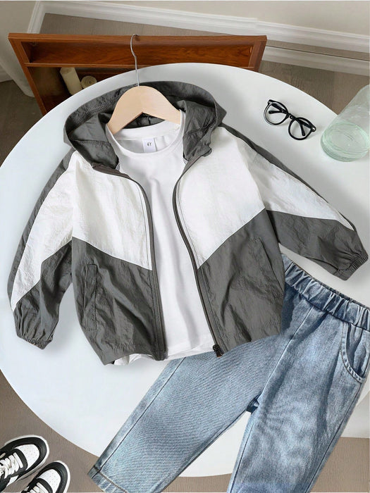 SHEIN 1 pieza Chaqueta ligera informal de estilo universitario para niño - Quierox - Tienda Online
