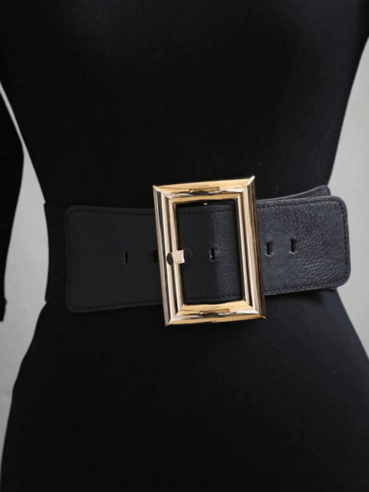 Shein 1 pieza Cinturón estilo corsé elástico ancho con hebilla cuadrada y decoración para mujer - Quierox - Tienda Online