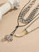 Shein 1 pieza collar colgante de cuerno de animal multicapa apilado diseño exagerado de lujo - Quierox - Tienda Online