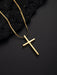 Shein 1 pieza Collar con colgante de cruz de acero inoxidable, de estilo hip hop para uso diario - Quierox - Tienda Online