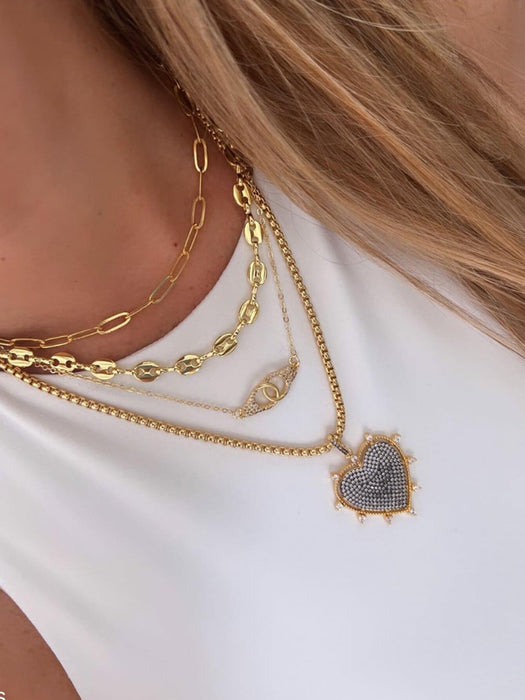SHEIN 1 pieza Collar con colgante grano de café en forma de con inoxidable oro platino - Quierox - Tienda Online