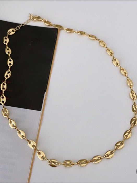 SHEIN 1 pieza Collar con colgante grano de café en forma de con inoxidable oro platino - Quierox - Tienda Online