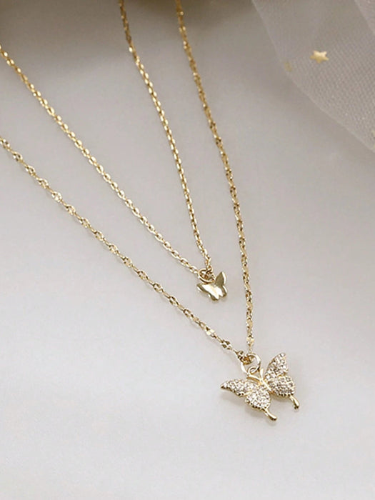 SHEIN 1 pieza Collar de acero inoxidable para mujer de doble capa - Quierox - Tienda Online