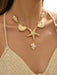 SHEIN 1 pieza collar en forma de Y exagerado de tono dorado con criaturas oceánicas - Quierox - Tienda Online