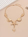 SHEIN 1 pieza collar en forma de Y exagerado de tono dorado con criaturas oceánicas - Quierox - Tienda Online