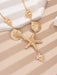 SHEIN 1 pieza collar en forma de Y exagerado de tono dorado con criaturas oceánicas - Quierox - Tienda Online