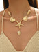 SHEIN 1 pieza collar en forma de Y exagerado de tono dorado con criaturas oceánicas - Quierox - Tienda Online
