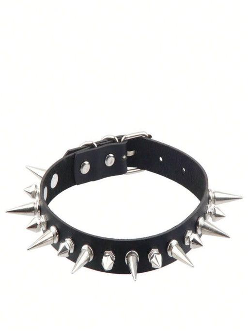 SHEIN 1 pieza Collar gótico punk de moda, gargantilla con remaches - Quierox - Tienda Online