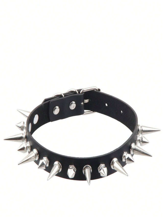 SHEIN 1 pieza Collar gótico punk de moda, gargantilla con remaches - Quierox - Tienda Online