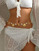 Shein 1 pieza de delicada cadena de cintura dorada con perlas y estrellas de mar - Quierox - Tienda Online