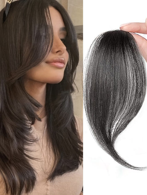 Shein 1 pieza de extensiones de cabello natural de color negro - Quierox - Tienda Online