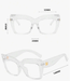 Shein 1 pieza de gafas de ojo de gato transparentes de gran tamaño con marco grueso, de moda - Quierox - Tienda Online