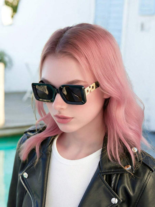 Shein 1 pieza de gafas de sol de moda para hombre con montura grande Y2K - Quierox - Tienda Online