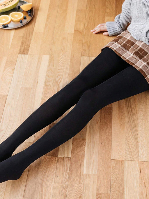Shein 1 pieza de leggings ligeros de color liso para mujer, suaves, transpirables, adecuados para uso diario - Quierox - Tienda Online