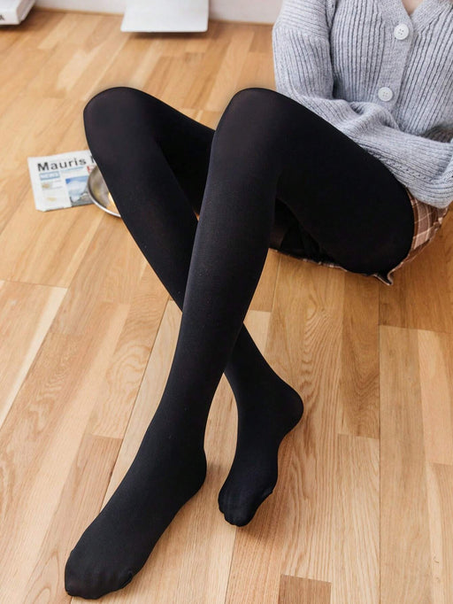 Shein 1 pieza de leggings ligeros de color liso para mujer, suaves, transpirables, adecuados para uso diario - Quierox - Tienda Online