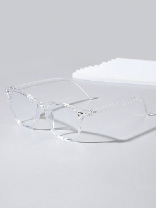 Shein 1 pieza de lentes planas clásicas de acrílico antiluz - Quierox - Tienda Online