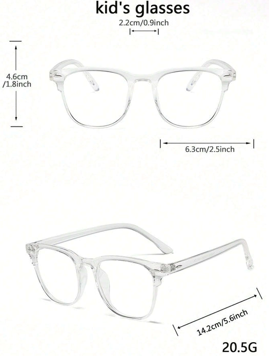 Shein 1 pieza de lentes planas clásicas de acrílico antiluz - Quierox - Tienda Online