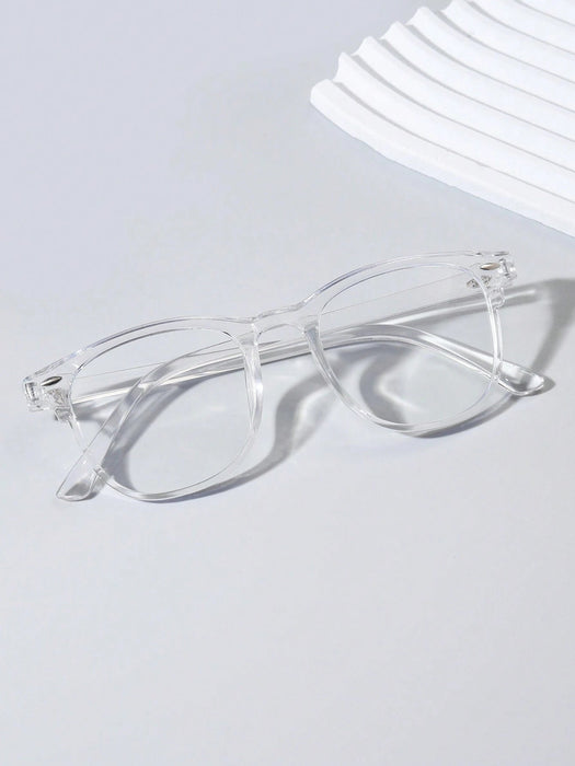 Shein 1 pieza de lentes planas clásicas de acrílico antiluz - Quierox - Tienda Online