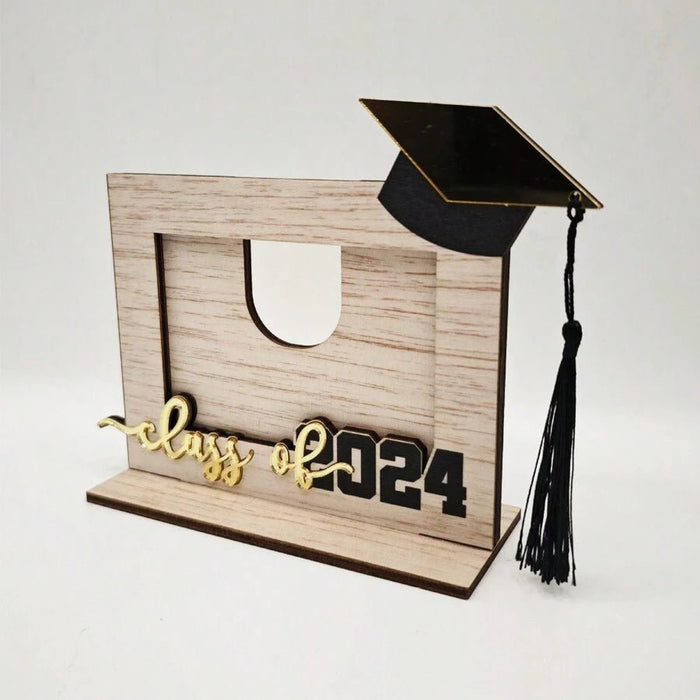 SHEIN 1 pieza de marco sostenedor de fotos de regalo de graduación con soporte de madera - Quierox - Tienda Online