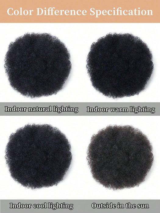 SHEIN 1 pieza de moño negro afro rizado, recogido, extensión de cola de caballo para mujer - Quierox - Tienda Online
