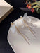 Shein 1 pieza de pendientes colgantes con decoración de lazo y perlas sintéticas - Quierox - Tienda Online
