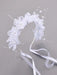 SHEIN 1 pieza Diadema con flor de perla, Diadema de malla blanca - Quierox - Tienda Online