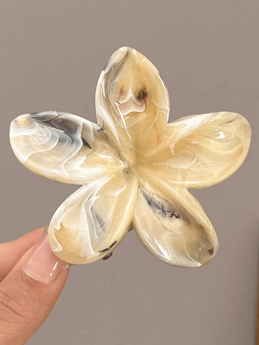 Shein 1 pieza Elegantes pinzas para el cabello de plástico grandes con estampado floral degradado para mujer - Quierox - Tienda Online