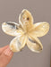 Shein 1 pieza Elegantes pinzas para el cabello de plástico grandes con estampado floral degradado para mujer - Quierox - Tienda Online