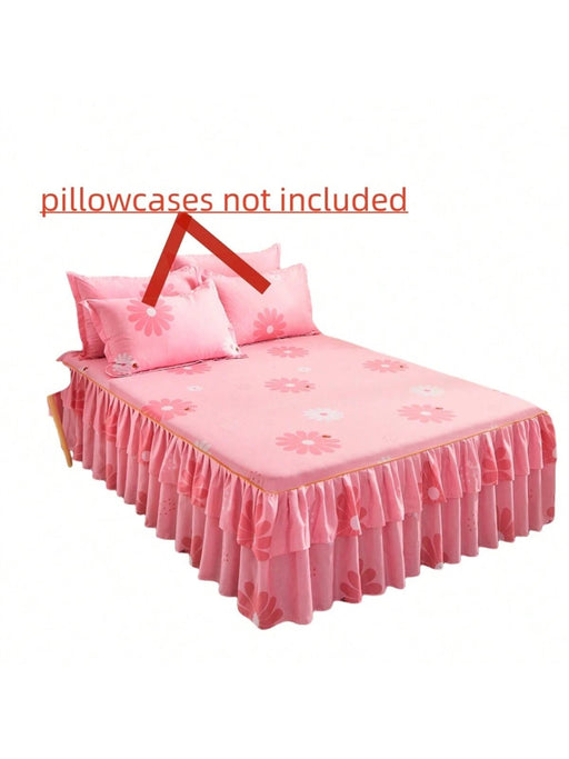 SHEIN 1 pieza estilo coreano unicolor Faldón de cama (Funda para almohada no incluido), 153*203cm - Quierox - Tienda Online