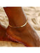 Shein 1 Pieza Exquisita Cadena De Tobillo De Cadena De Hueso De Serpiente De Acero Inoxidable Para Mujer - Quierox - Tienda Online
