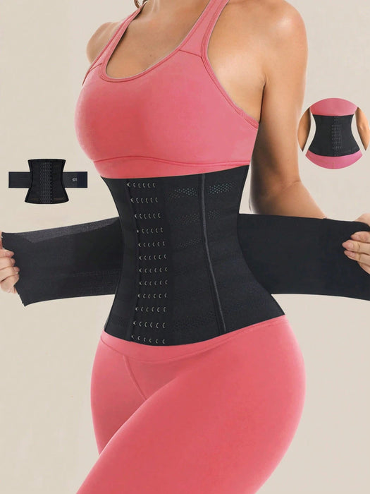 SHEIN 1 pieza faja moldeadora de cintura envolvente con doble cinturón - Quierox - Tienda Online