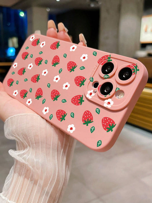 SHEIN 1 pieza Funda de teléfono con diseño de flor de fresa para Redmi Note 11 Pro 5G/ Note 11 Pro 4G - Quierox - Tienda Online