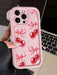 SHEIN 1 pieza Funda de teléfono con purpurina de lazo y flor de cerezo compatible con iPhone 12 Pro Max - Quierox - Tienda Online
