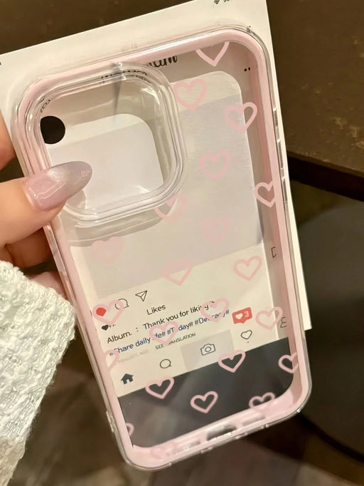 SHEIN 1 pieza Funda protectora de teléfono de alta gama con patrón de corazón para iPhone 11 - Quierox - Tienda Online