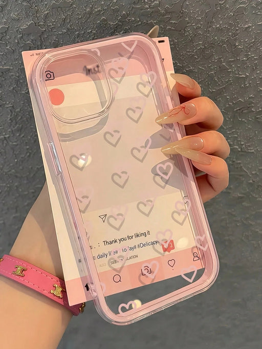 SHEIN 1 pieza Funda protectora de teléfono de alta gama con patrón de corazón para iPhone 11 - Quierox - Tienda Online