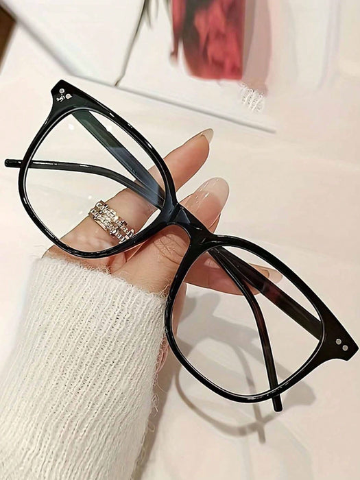 SHEIN 1 pieza Gafas con marco cuadrado de cristal lente transparente - Quierox - Tienda Online
