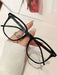 SHEIN 1 pieza Gafas con marco cuadrado de cristal lente transparente - Quierox - Tienda Online