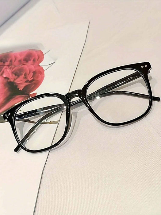 SHEIN 1 pieza Gafas con marco cuadrado de cristal lente transparente - Quierox - Tienda Online