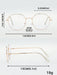 SHEIN 1 pieza Gafas de metal redondas de alta calidad con lentes transparentes - Quierox - Tienda Online