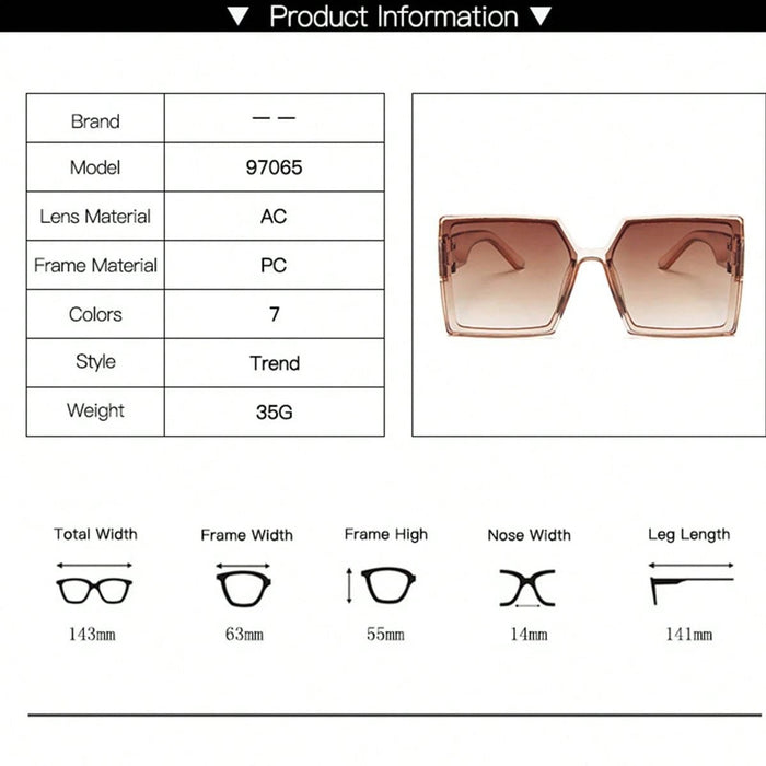 Shein 1 pieza Gafas de moda europeas y americanas con marco cuadrado - Quierox - Tienda Online