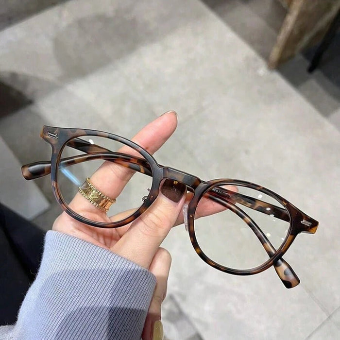 SHEIN 1 pieza Gafas de mujer con montura cuadrada vintage con estampado de leopardo - Quierox - Tienda Online