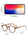 SHEIN 1 pieza Gafas de mujer con montura cuadrada vintage con estampado de leopardo - Quierox - Tienda Online