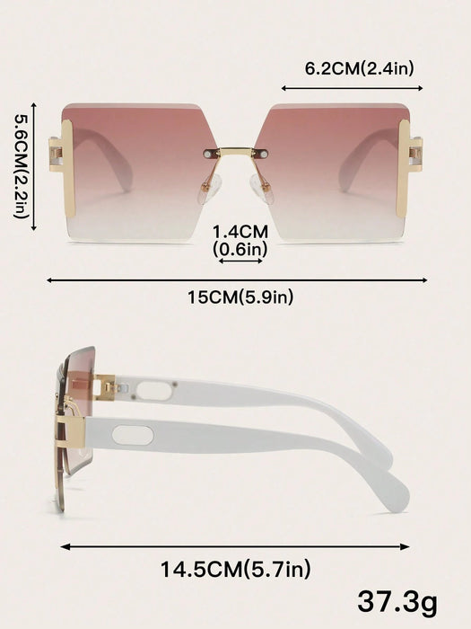 Shein 1 pieza Gafas elegantes de moda con marco de metal para mujer - Quierox - Tienda Online