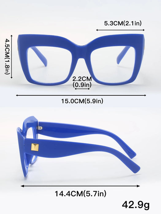 SHEIN 1 pieza Gafas Real, marco cuadrado PC de moda para uso diario - Quierox - Tienda Online