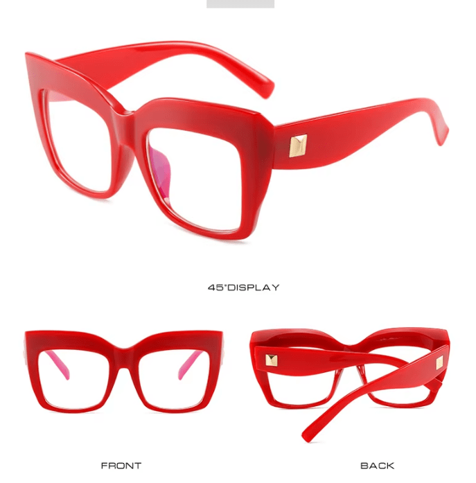 SHEIN 1 pieza Gafas Real, marco cuadrado PC de moda para uso diario - Quierox - Tienda Online