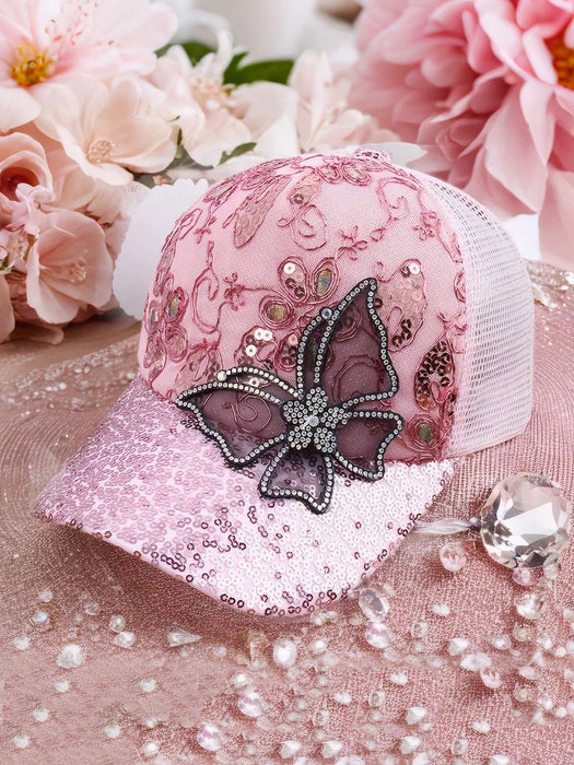 SHEIN 1 pieza Gorra de béisbol de mujer con patrón floral aleatorio - Quierox - Tienda Online
