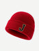 Shein 1 pieza Gorro de punto con letra para niños, gorro de punto de moda con letra - Quierox - Tienda Online