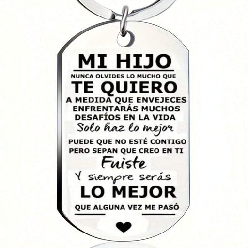 SHEIN 1 pieza Llavero de acero inoxidable con corazón grabado - Quierox - Tienda Online